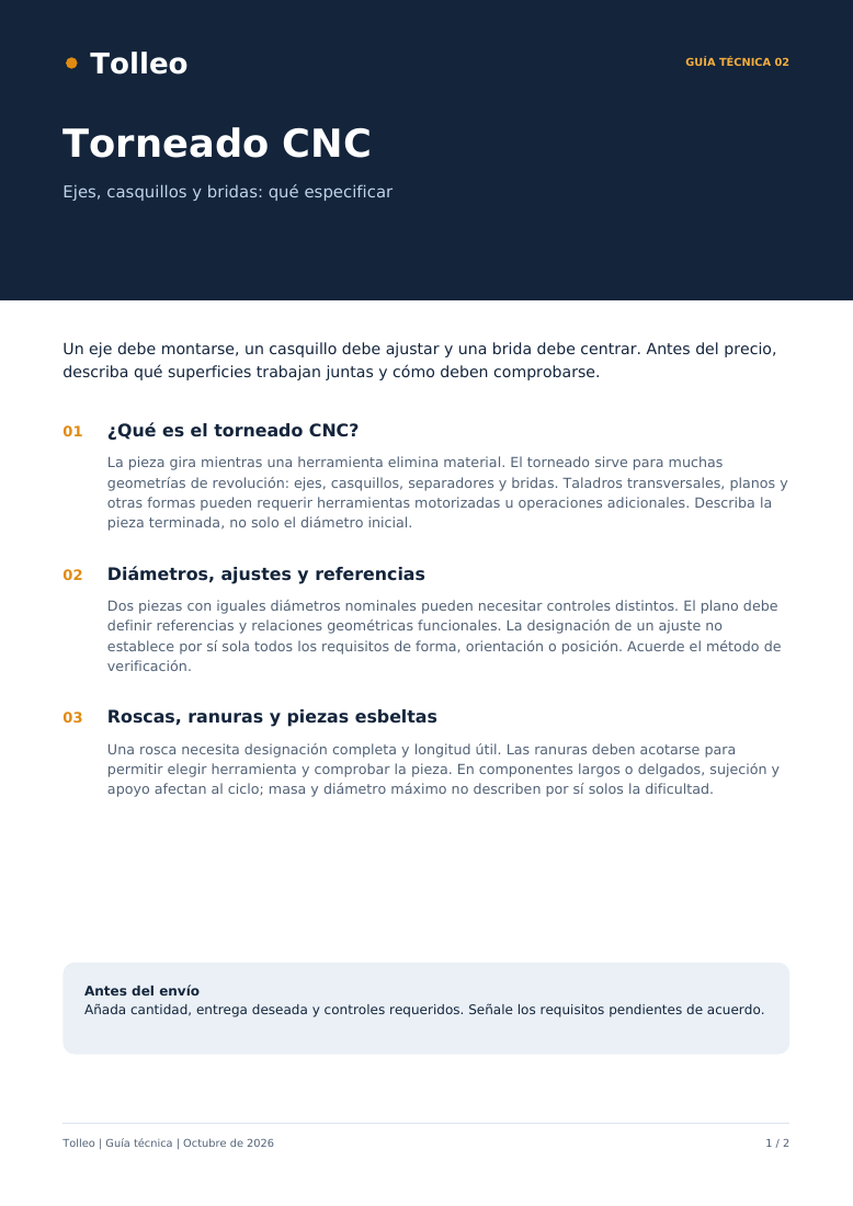 Primera página del PDF: Torneado CNC